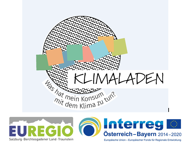 Klimaladen Logo mit Interreg u. Euregio